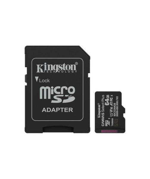 64GB microSDXC Canvas Select Plus Gen3 100MB/s A1 Card + Adapter resmi